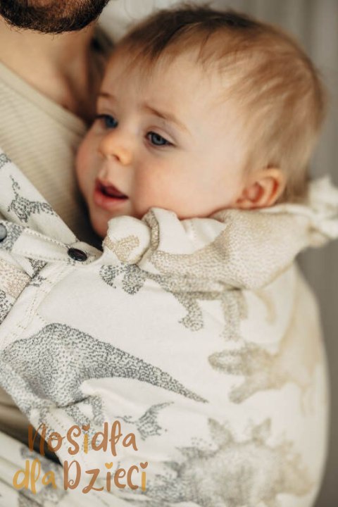 Nosidełko LennyHybrid Half Buckle, splot żakardowy, 100% bawełna , rozmiar standard - PARK JURAJSKI - ICE DESERT (drugi gatunek