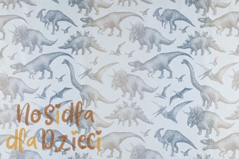 Nosidełko LennyHybrid Half Buckle, splot żakardowy, 100% bawełna , rozmiar standard - PARK JURAJSKI - ICE DESERT (drugi gatunek