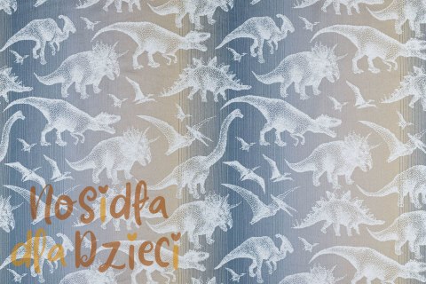 Nosidełko LennyHybrid Half Buckle, splot żakardowy, 100% bawełna , rozmiar standard - PARK JURAJSKI - ICE DESERT (drugi gatunek