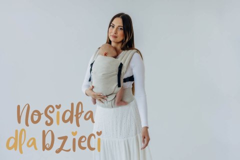 Nosidełko LennyLight z tkaniny skośno-krzyżowej (50% bawełna, 25% konopie, 25% lyocell), rozmiar standard - AIRY