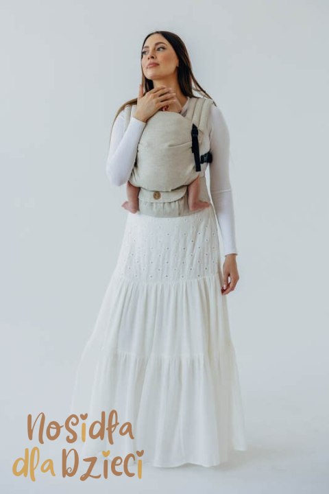 Nosidełko LennyLight z tkaniny skośno-krzyżowej (50% bawełna, 25% konopie, 25% lyocell), rozmiar standard - AIRY