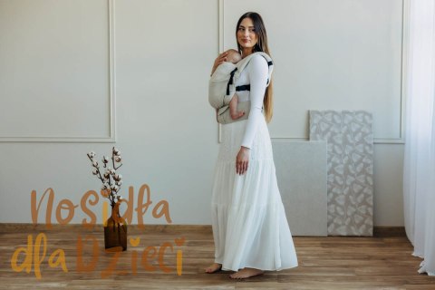 Nosidełko LennyLight z tkaniny skośno-krzyżowej (50% bawełna, 25% konopie, 25% lyocell), rozmiar standard - AIRY