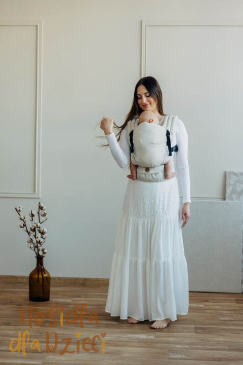 Nosidełko LennyLight z tkaniny skośno-krzyżowej (50% bawełna, 25% konopie, 25% lyocell), rozmiar standard - AIRY