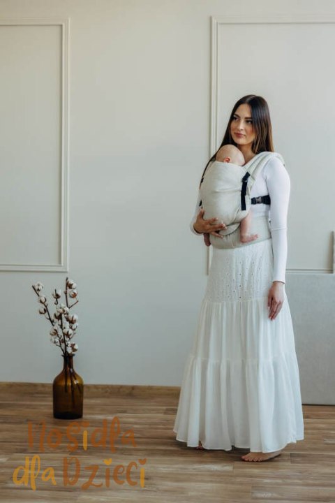 Nosidełko LennyLight z tkaniny skośno-krzyżowej (50% bawełna, 25% konopie, 25% lyocell), rozmiar standard - AIRY