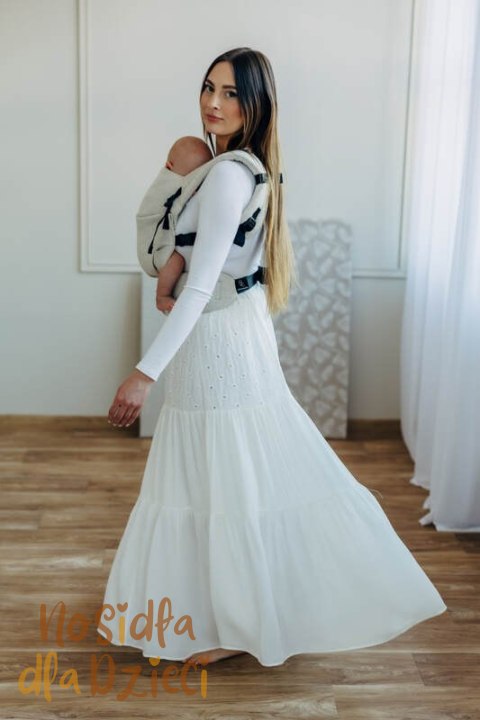 Nosidełko LennyLight z tkaniny skośno-krzyżowej (50% bawełna, 25% konopie, 25% lyocell), rozmiar standard - AIRY