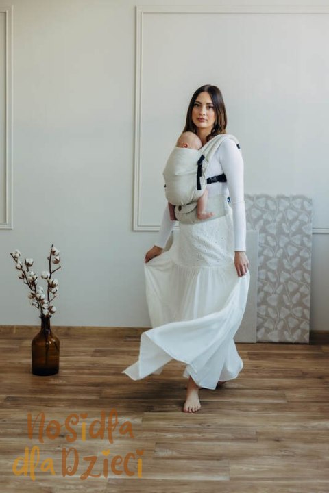 Nosidełko LennyLight z tkaniny skośno-krzyżowej (50% bawełna, 25% konopie, 25% lyocell), rozmiar standard - AIRY