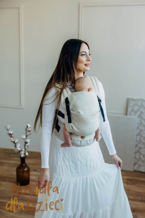 Nosidełko LennyLight z tkaniny skośno-krzyżowej (50% bawełna, 25% konopie, 25% lyocell), rozmiar standard - AIRY