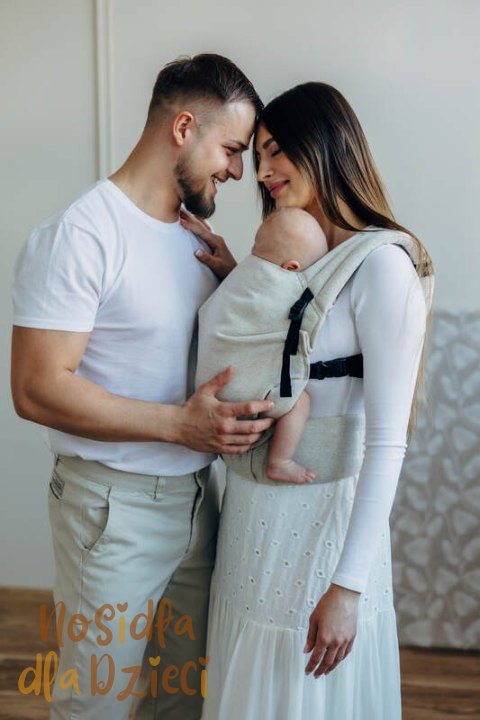 Nosidełko LennyLight z tkaniny skośno-krzyżowej (50% bawełna, 25% konopie, 25% lyocell), rozmiar standard - AIRY