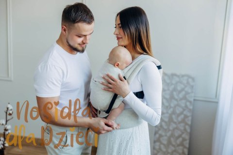 Nosidełko LennyLight z tkaniny skośno-krzyżowej (50% bawełna, 25% konopie, 25% lyocell), rozmiar standard - AIRY