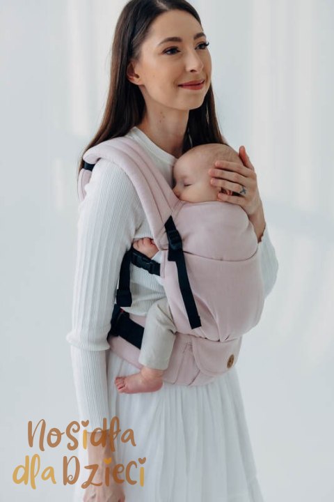 Nosidełko LennyLight z tkaniny skośno-krzyżowej (50% bawełna, 50% wiskoza bambusowa), rozmiar standard - MARSHMALLOW
