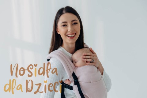 Nosidełko LennyLight z tkaniny skośno-krzyżowej (50% bawełna, 50% wiskoza bambusowa), rozmiar standard - MARSHMALLOW