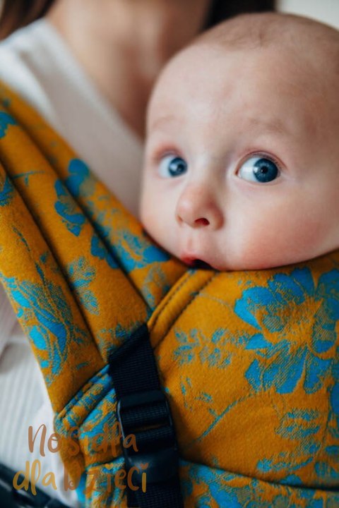 Nosidełko LennyLight z tkaniny żakardowej 100% bawełna , rozmiar standard - RETRO'N'ROSES - ROSARIUM