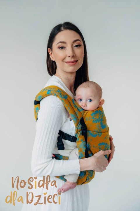 Nosidełko LennyLight z tkaniny żakardowej 100% bawełna , rozmiar standard - RETRO'N'ROSES - ROSARIUM