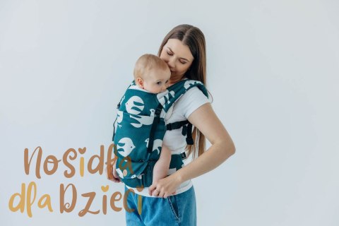 Nosidełko LennyLight z tkaniny żakardowej 100% wiskoza bambusowa, rozmiar standard - BIRDY - SKYWARD