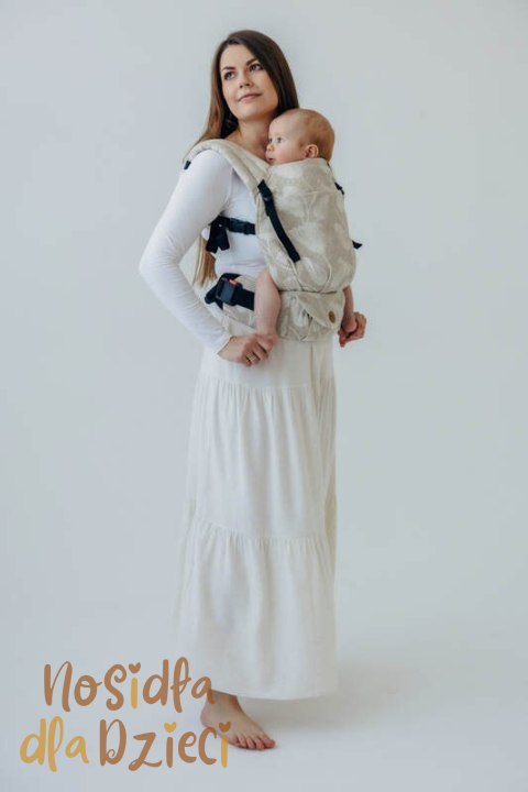 Nosidełko LennyLight z tkaniny żakardowej (50% bawełna, 25%konopie, 25% lyocell) , rozmiar standard - VIRIDIFLORA - CONNECT