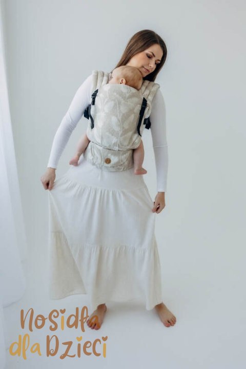 Nosidełko LennyLight z tkaniny żakardowej (50% bawełna, 25%konopie, 25% lyocell) , rozmiar standard - VIRIDIFLORA - CONNECT