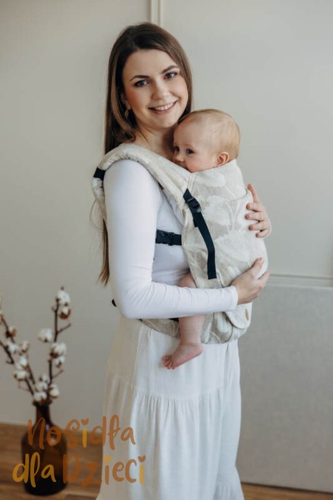 Nosidełko LennyLight z tkaniny żakardowej (50% bawełna, 25%konopie, 25% lyocell) , rozmiar standard - VIRIDIFLORA - CONNECT