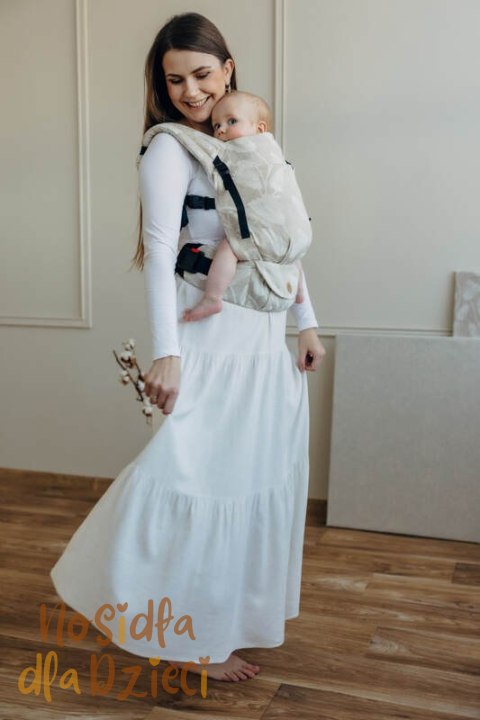 Nosidełko LennyLight z tkaniny żakardowej (50% bawełna, 25%konopie, 25% lyocell) , rozmiar standard - VIRIDIFLORA - CONNECT