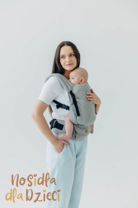 Nosidełko LennyLight z tkaniny żakardowej (54% jedwab, 46% bawełna) , rozmiar standard - LITTLE LOVE - MUNA