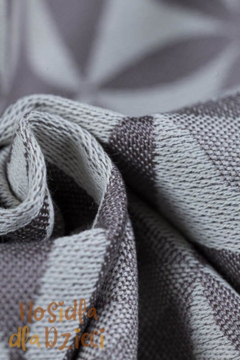 Nosidełko LennyLight z tkaniny żakardowej (55% bawełna, 45% TENCEL™ Lyocell), rozmiar standard - HEXAFLOWERS - MIRROR (drugi gat