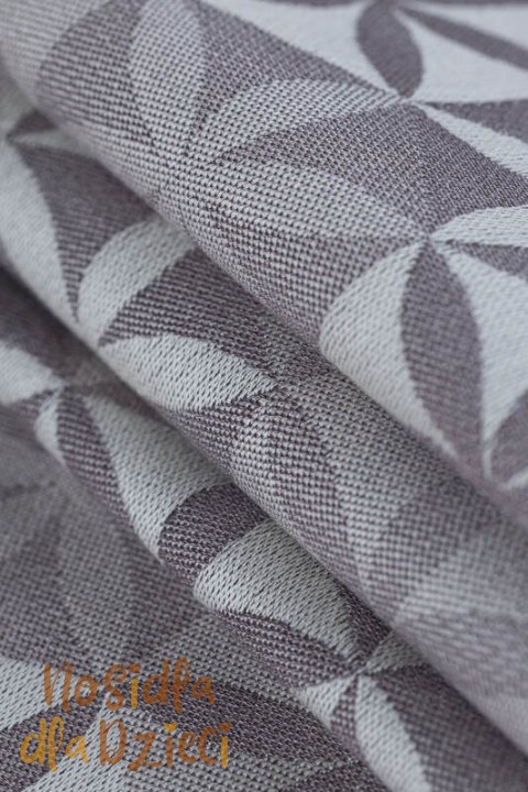 Nosidełko LennyLight z tkaniny żakardowej (55% bawełna, 45% TENCEL™ Lyocell), rozmiar standard - HEXAFLOWERS - MIRROR (drugi gat