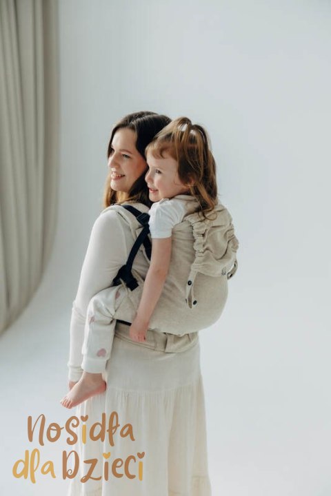 Nosidełko LennyPreschool z tkaniny skośno-krzyżowej (50% bawełna, 25% konopie, 25% lyocell), rozmiar preschool - AIRY
