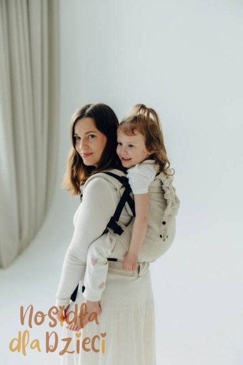 Nosidełko LennyPreschool z tkaniny skośno-krzyżowej (50% bawełna, 25% konopie, 25% lyocell), rozmiar preschool - AIRY