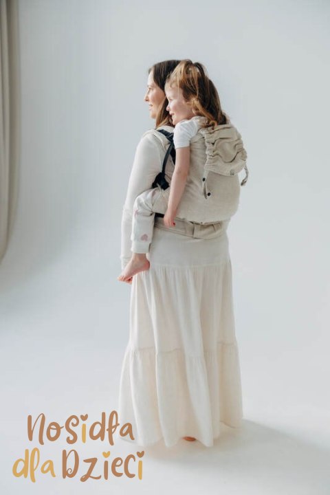 Nosidełko LennyPreschool z tkaniny skośno-krzyżowej (50% bawełna, 25% konopie, 25% lyocell), rozmiar preschool - AIRY