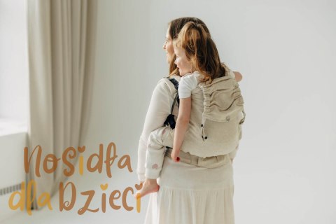 Nosidełko LennyPreschool z tkaniny skośno-krzyżowej (50% bawełna, 25% konopie, 25% lyocell), rozmiar preschool - AIRY