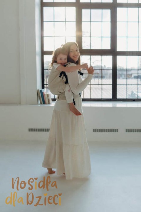 Nosidełko LennyPreschool z tkaniny skośno-krzyżowej (50% bawełna, 25% konopie, 25% lyocell), rozmiar preschool - AIRY