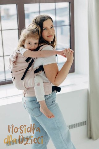 Nosidełko LennyPreschool z tkaniny skośno-krzyżowej (50% bawełna, 50% wiskoza bambusowa), rozmiar preschool - MARSHMALLOW