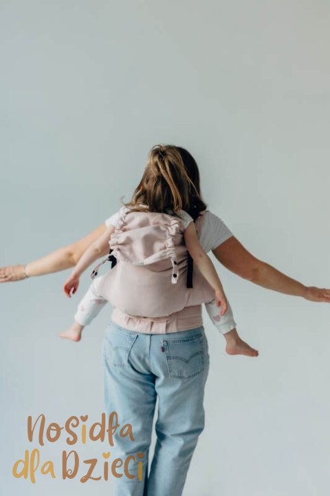 Nosidełko LennyPreschool z tkaniny skośno-krzyżowej (50% bawełna, 50% wiskoza bambusowa), rozmiar preschool - MARSHMALLOW