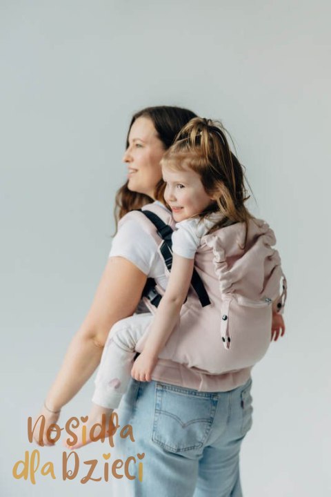 Nosidełko LennyPreschool z tkaniny skośno-krzyżowej (50% bawełna, 50% wiskoza bambusowa), rozmiar preschool - MARSHMALLOW