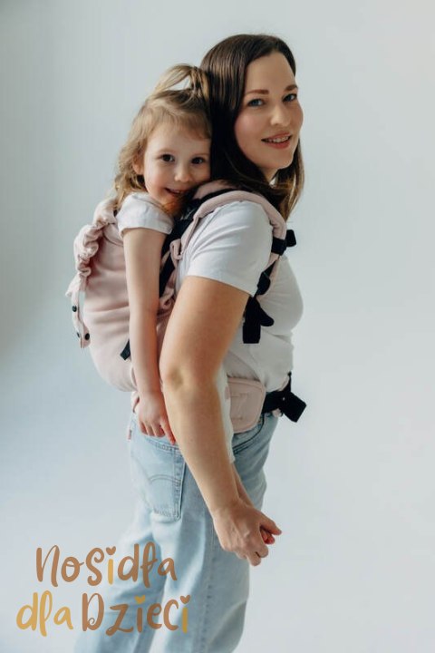 Nosidełko LennyPreschool z tkaniny skośno-krzyżowej (50% bawełna, 50% wiskoza bambusowa), rozmiar preschool - MARSHMALLOW