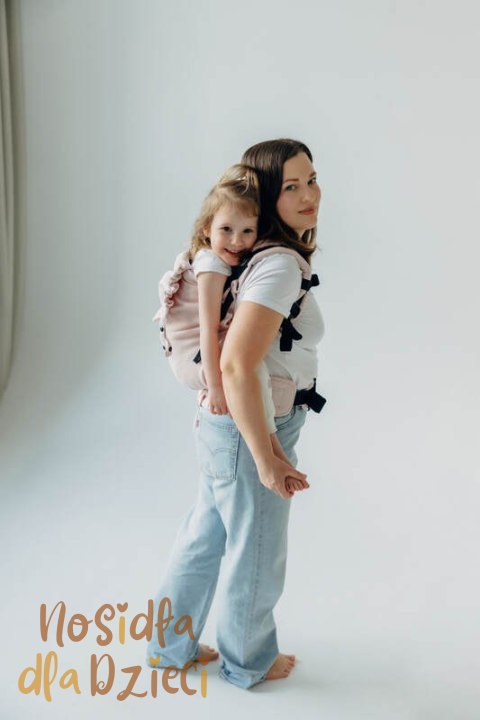 Nosidełko LennyPreschool z tkaniny skośno-krzyżowej (50% bawełna, 50% wiskoza bambusowa), rozmiar preschool - MARSHMALLOW