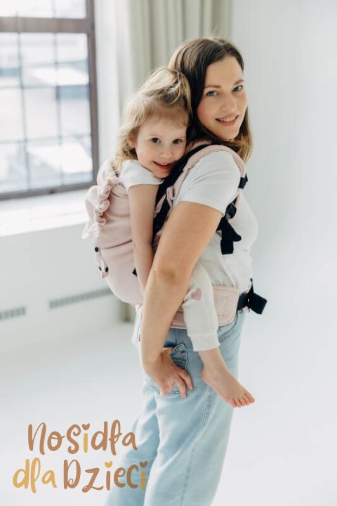 Nosidełko LennyPreschool z tkaniny skośno-krzyżowej (50% bawełna, 50% wiskoza bambusowa), rozmiar preschool - MARSHMALLOW