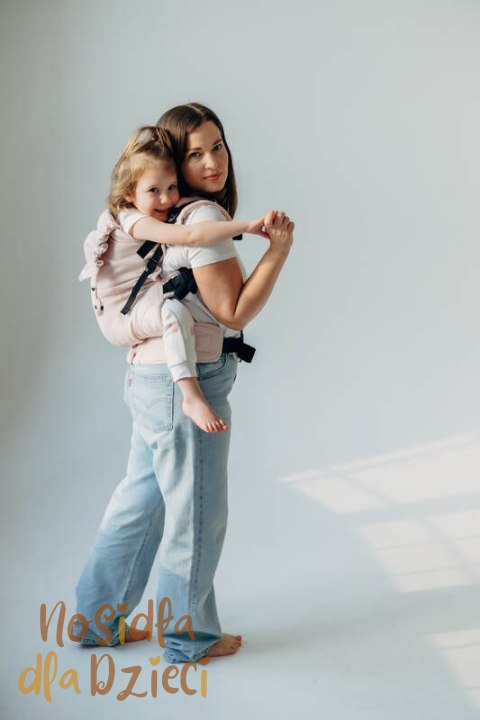 Nosidełko LennyPreschool z tkaniny skośno-krzyżowej (50% bawełna, 50% wiskoza bambusowa), rozmiar preschool - MARSHMALLOW