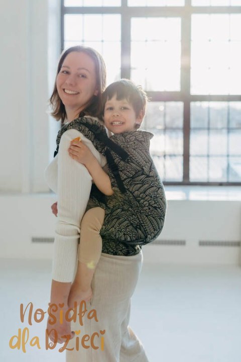 Nosidełko LennyPreschool z tkaniny żakardowej 100% bawełna, rozmiar preschool - WOLNY DUCH - COCOON