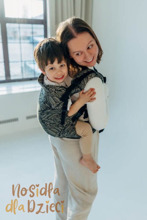 Nosidełko LennyPreschool z tkaniny żakardowej 100% bawełna, rozmiar preschool - WOLNY DUCH - COCOON