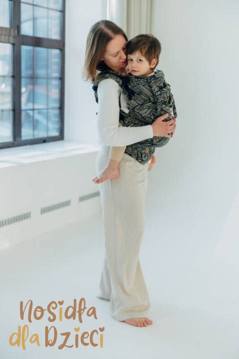 Nosidełko LennyPreschool z tkaniny żakardowej 100% bawełna, rozmiar preschool - WOLNY DUCH - COCOON