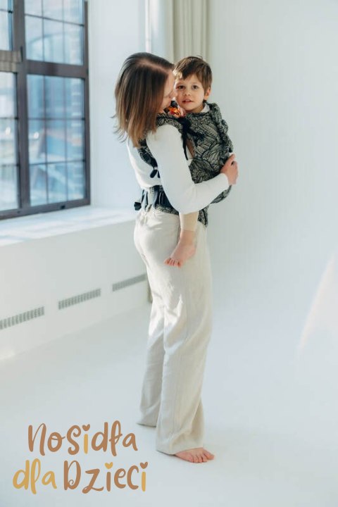 Nosidełko LennyPreschool z tkaniny żakardowej 100% bawełna, rozmiar preschool - WOLNY DUCH - COCOON