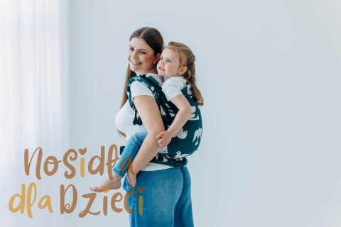 Nosidełko LennyPreschool z tkaniny żakardowej (100% wiskoza bambusowa), rozmiar preschool - BIRDY - SKYWARD