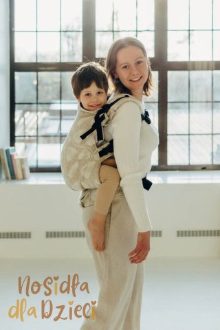 Nosidełko LennyPreschool z tkaniny żakardowej (50% bawełna, 25%konopie, 25% lyocell), rozmiar preschool - VIRIDIFLORA - CONNECT