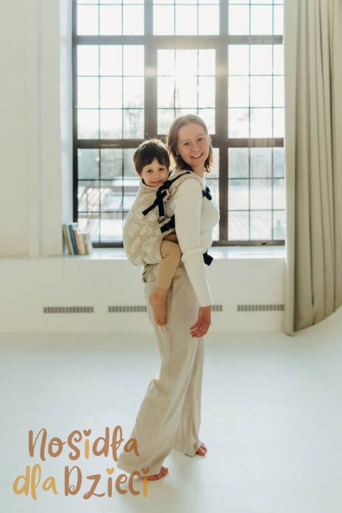 Nosidełko LennyPreschool z tkaniny żakardowej (50% bawełna, 25%konopie, 25% lyocell), rozmiar preschool - VIRIDIFLORA - CONNECT