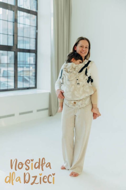 Nosidełko LennyPreschool z tkaniny żakardowej (50% bawełna, 25%konopie, 25% lyocell), rozmiar preschool - VIRIDIFLORA - CONNECT