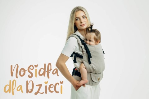 Nosidełko LennyUpGrade PRO z tkaniny skośno-krzyżowej, 100% bawełna, rozmiar standard - PEANUT BUTTER (drugi gatunek)