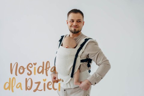 Nosidełko LennyUpGrade PRO z tkaniny skośno-krzyżowej (50% bawełna, 25% konopie, 25% lyocell), rozmiar standard - AIRY