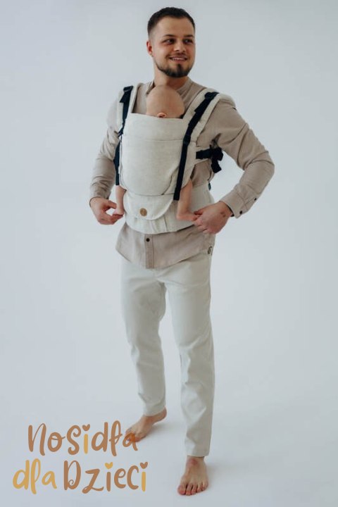 Nosidełko LennyUpGrade PRO z tkaniny skośno-krzyżowej (50% bawełna, 25% konopie, 25% lyocell), rozmiar standard - AIRY