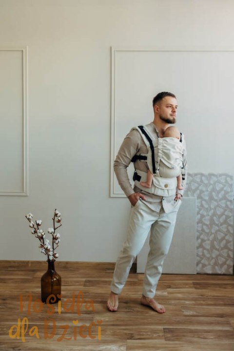 Nosidełko LennyUpGrade PRO z tkaniny skośno-krzyżowej (50% bawełna, 25% konopie, 25% lyocell), rozmiar standard - AIRY