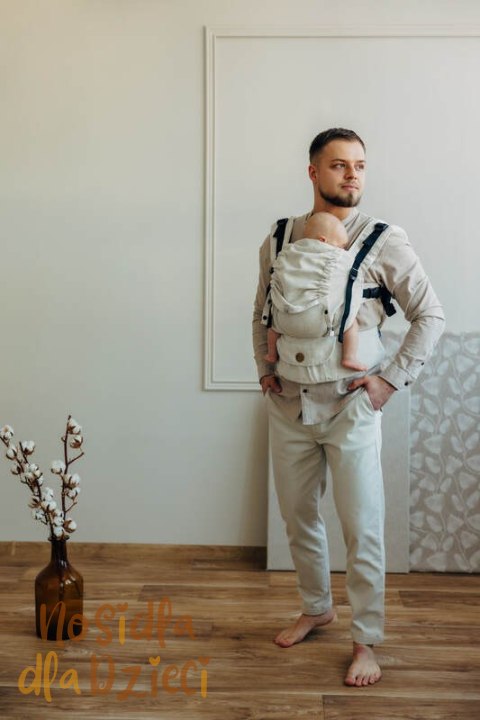 Nosidełko LennyUpGrade PRO z tkaniny skośno-krzyżowej (50% bawełna, 25% konopie, 25% lyocell), rozmiar standard - AIRY